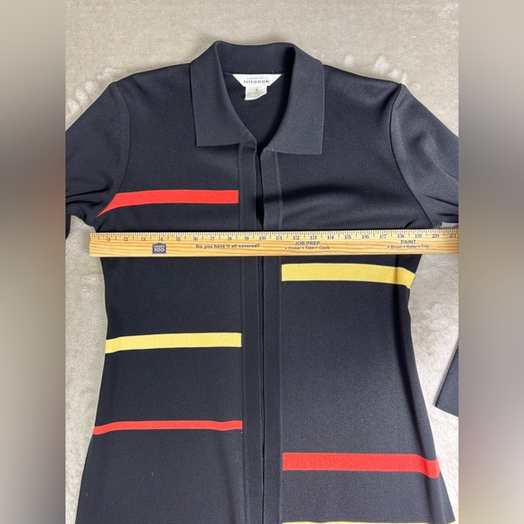 Exclusively Misook Women’s Small Black Acrylic Knit Open Front Cardigan Sweater - Picture 6 of 9